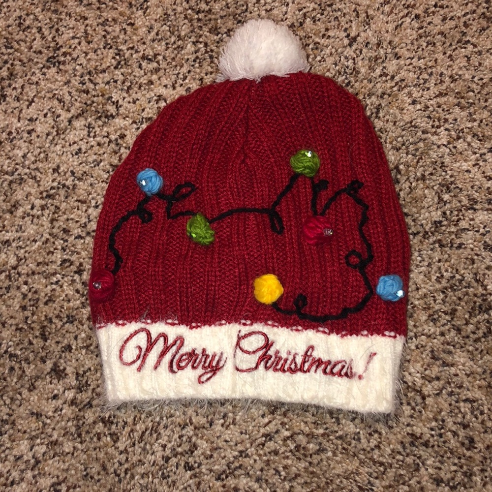 Christmas hat with color changing lights